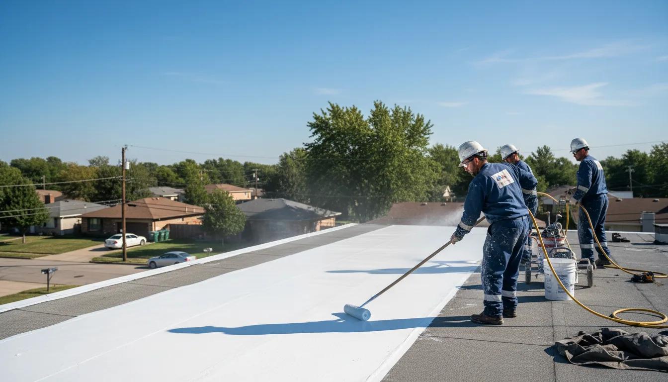 Commercial roof coating in Cadillac, MI near me